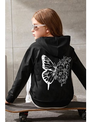 Trendypassion Çocuk Drawing Butterflies Baskılı Sweatshirt