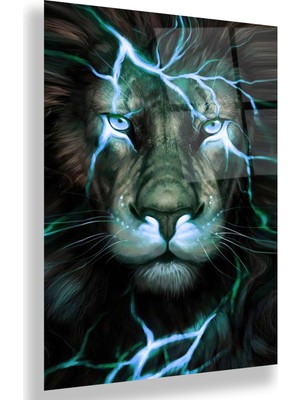 Emya Home Neon Aslan Cam Tablo