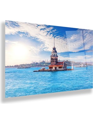 Emya Home Kız Kulesi Cam Tablo