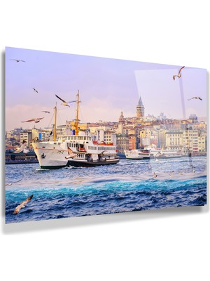 Emya Home Istanbul Manzarası Cam Tablo