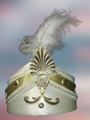 Ototedarik Sünnet Şapkası Krem-Gold