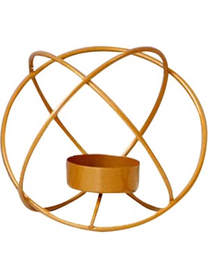 Demir Geometrik Mum Tutucu Mum Kolcu Sconce Centerpiece Süs Altın