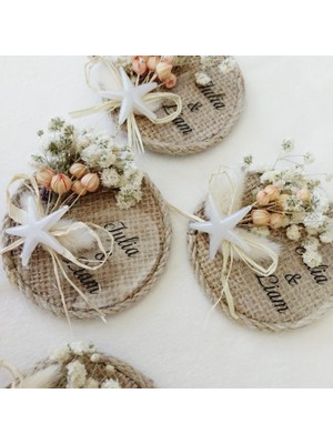 Minky Flowers Hediyelik Hasır Magnet 20 Adet