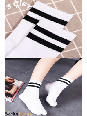 Esinti Erkek Çorap Kadın Çorap Soket Çocuk Tenis Renkli Çorap Spor Çorabı 3 Adet