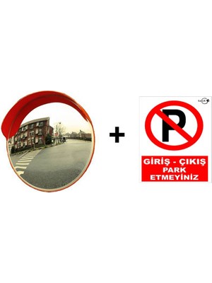 Lorex LR-25A Trafik Güvenlik Aynası 60 cm ve Garaj Kapısı Park Etmeyiniz Uyarı Levhası
