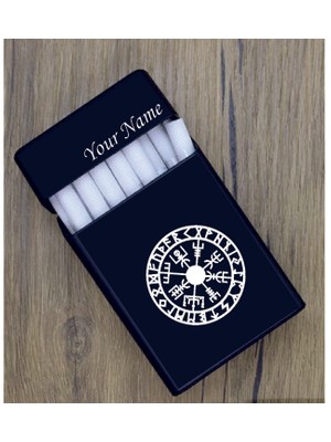 Hediyelikevi Vegvisir Kazıma Kişiye Özel Metal Sigara Tabakası Paketi