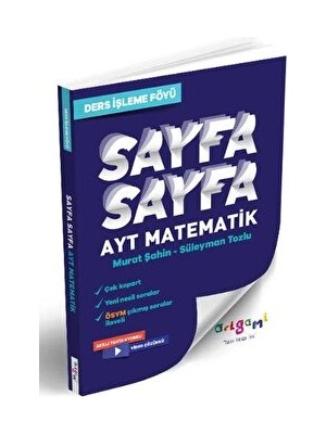 Tammat Yayıncılık AYT Matematik Sayfa Sayfa Ders Işleme Föyü Tammat Yayıncılık