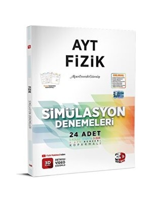 3D Yayınları AYT Fizik Simülasyon Denemeleri 24 Adet Üniversite Hazırlık