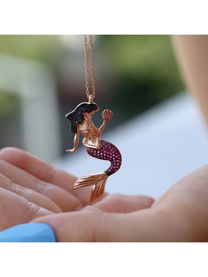 Deniz Kızı Gümüş Kolye