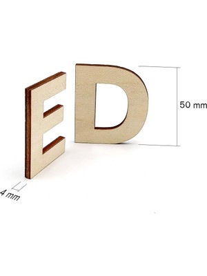 Artikel Ahşap Harfler-1 41 Adet Ahşap Harf Alfabe Seti -0455