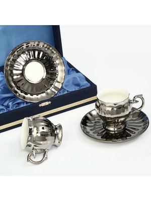 Vitale Side Platin 2'li Kahve Fincanı Takımı MTFK.0053
