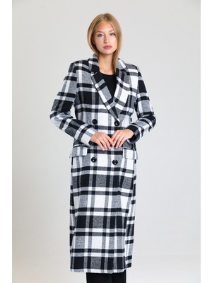 Sense Astarlı Desenli Uzun Kaban | KBN34176