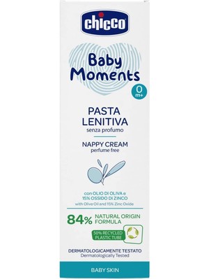 Chicco Baby Moments 100 ml Pişik Önleyici Krem Hassas Ciltlere Uygun Paraben İçermez Bitkisel Formül