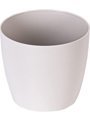 Serinova YK04 Yakut Saksı No:4 Drenaj Aparatı ile Birlikte, Kirli Beyaz, 21.8cm, 7.4 Litre