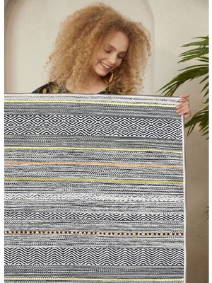 Homefesto Şönil Dokuma Kilim Dekoratif Özel Tasarım Dokuma Taban Yıkanabilir Kilim