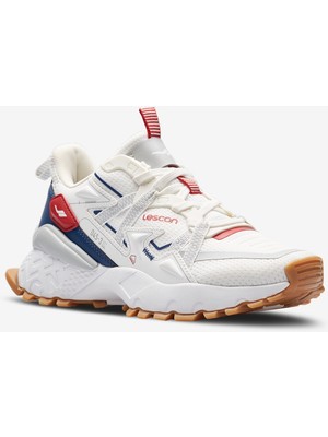 Lescon Trail Mercury 2 Kaymaz Hafif Taban Bağcıklı Hyper Flex Erkek Spor Ayakkabı Beyaz