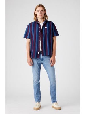 Wrangler Slim Fit Dar Kesim Düşük Bel Taşlamalı Gri Esnek Larston Jean Denim Kot Pantolon