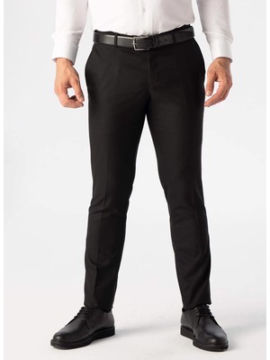 Süvari Normal Bel Normal Paça Slim Fit Siyah Erkek Pantolon PN1014400307