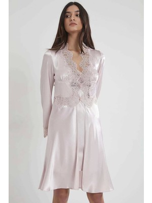 Pierre Cardin Kadın Ekru Saten Altılı Çeyiz Seti - 6335 Pudra