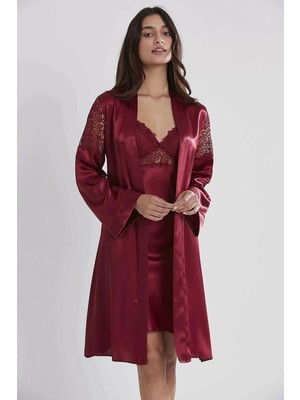 Pierre Cardin Saten Altılı Çeyiz - Seti 6955 Bordo