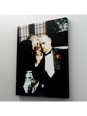 Dünyatablo The Godfather Kanvas Tablo, Vito Corleone Film Sahnesi Kanvas Tablo
