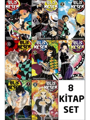 Iblis Keser Demon Slayer Cilt 8 Kitap Manga Set - Koyoharu Gotouge