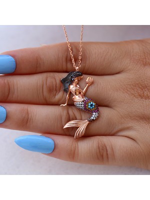 Deniz Kızı Gümüş Kolye