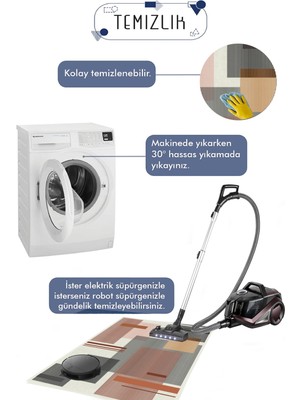 Decomia Home Yıkanabilir Kaymaz Dijital Araba Yollu Çocuk Oyun Halısı Oyun Matı Çocuk Odası