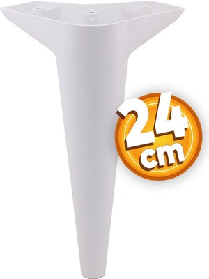 Badem10 Aspen Lüks Mobilya 24 cm Beyaz Plastik Kanepe Koltuk Konsol Yükseltici Ayak