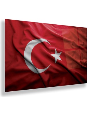 Emya Home Al Bayrak Cam Tablo