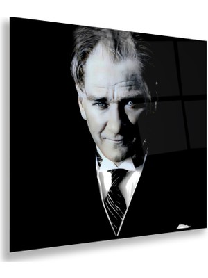 Emya Home Kravatlı Atatürk Cam Tablo