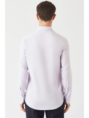Bisse Modern Fit Lıla Klasik Erkek Gömlek GM22Y221141_D44