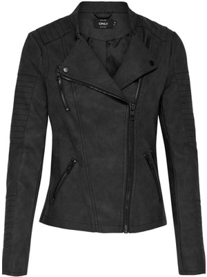Only 15102997 Kadın Ava Faux Leather Bıker Otw Noos Ceket Black
