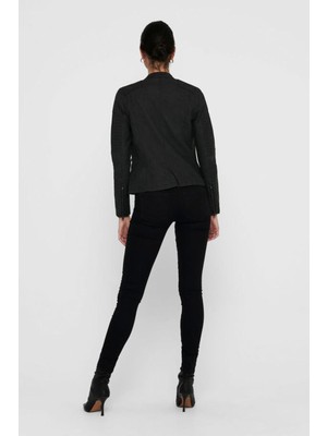 Only 15102997 Kadın Ava Faux Leather Bıker Otw Noos Ceket Black