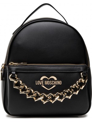 Love Moschino Suni Deri Siyah Kadın Sırt Çantası JC4194PP1E