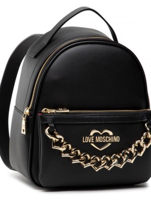 Love Moschino Suni Deri Siyah Kadın Sırt Çantası JC4194PP1E