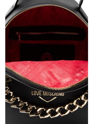 Love Moschino Suni Deri Siyah Kadın Sırt Çantası JC4194PP1E