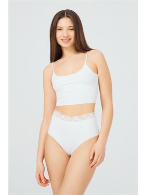 COTTONHILL Basic Yüksek Bel Lazer Kesim Bikini Külot 7'li Paket - 2