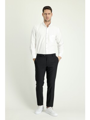Kiğılı Slim Fit Yünlü Klasik Pantolon