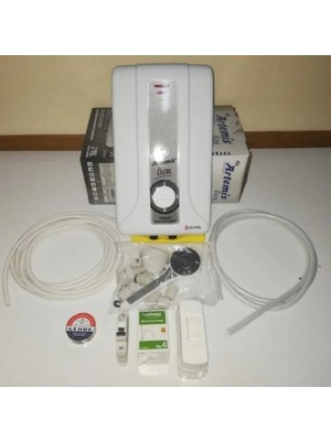 Artemis Lion Elektriklı Şofben 4mt Kablolu Tam Takım Orjınal Set