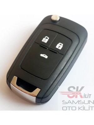 Skilit Samsun Oto Kilit Opel Insignia Astra J Anahtar Kumanda Kabı Vidalı Metal Logolu