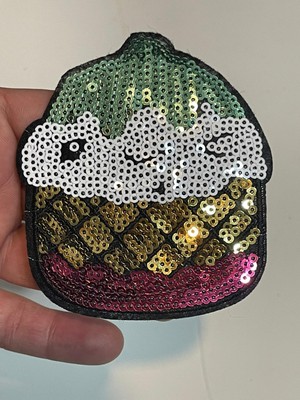 Gönülden Tasarım 8x9 cm Ütü Ile Yapışan Pul Payetli Aplik Arma Yama Aksesuar