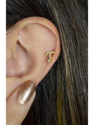 Sacce Scarves&Accessories T Harfi Piercing Helix Kıkırdak Lob Tragus