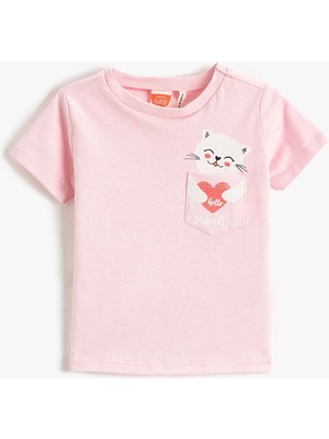 Koton Kız Çocuk T-shirt Pembe 3SMG10008AK