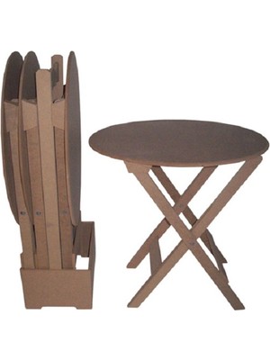 Altınyapı Hobi Market 4'lü Çanta Oval Zigon Sehpa Ham Mdf ve Boyasız