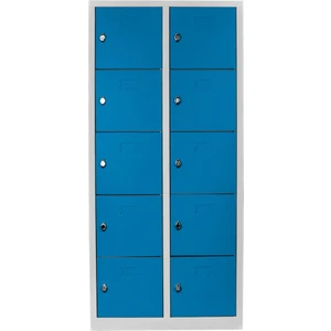 Ofis 10 Gözlü Öğretmen Öğrenci Dolabı Gri-Mavi