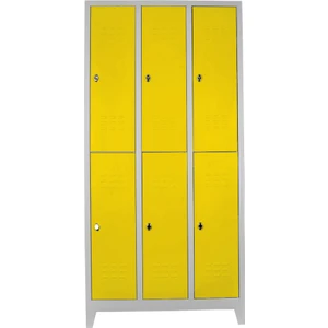 Ofis 6'lı Eko Soyunma Dolabı Gri - Sarı