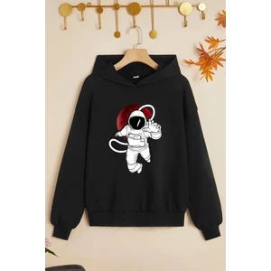 Çocuk Astronot Baskılı Sweatshirt