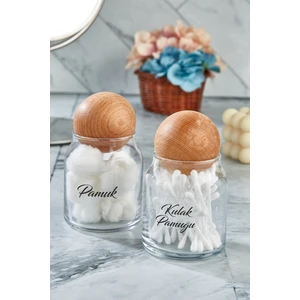 Fbz Home 2'li Cam Top Kapaklı Kulak Pamuğu & Pamuk 300 ml