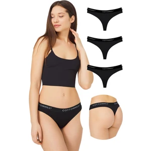 Pamuklu Basic Kadın Tanga Külot 3'lü Paket